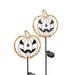 Gerson Set of 2 31.8-in H Solar Lighted Metal Halloween Pumpkin Face Yard Stake