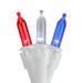 Northlight 50-Count Red White and Blue LED Mini 4th of July Lights - 15.5 ft White Wire