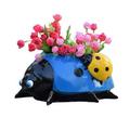 Resin Ladybug Flower Pot Garden Sketches Simulation Animal Ladybugs Flower Pot Whimsical Ceramic Ladybug Planter Pot for Garden Yard Lawn Decoration