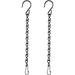 Hanging Chain Black or Silver Chain 2-Pack for Bird Feeders Planters Fixtures Lanterns Suet Baskets Wind Chimes for Outdoor/Indoor Use