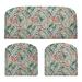 RSH DÃ©cor Indoor Outdoor 3 Piece Foam Wicker Cushion Set Standard Gould Multi Green Floral