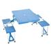 Portable 4-Person Picnic Table with Individual Seats - Collapsible Compact and Lightweight- Foldable for Camping Boat Travel RV Tailgating â€“ Indoor/Outdoor