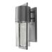 Hinkley Lighting 1320 Shelter 15-1/2 Tall 1-Light Dark Sky Outdoor Wall Sconce with Clear Seedy Shade