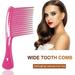 AMNHDO Wide Tooth Comb and Large Hair Detangling Comb Durable Hair Brush Suitable for Curly Hair Long Hair Wet Hair in all Types Reduce Hair Loss and Dandruff&Headache(Pink)