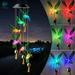 Deago Solar Hummingbirds Wind Chime Color Changing Solar Powered LED Hanging Wind Chime with Bells Mobile Light for Patio Yard Garden Home Outdoor Night Decor