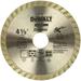 DEWALT DW4725 High Performance 4-1/2-Inch Dry Cutting Continuous Rim Diamond Saw Blade with 7/8-Inch Arbor for Masonry