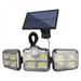 Spdoo Solar Lights Outdoor Motion Sensor Upgrade Rotatable 122 LEDs IP67 Waterproof Outdoor Lights Solar Wireless Wall Light