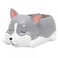 MAGAZINE Creative Cartoon Sleeping Dogs Flower Vase Puppy Resin Planter for Succulents Cute Corgi Mini Flower Pot Desktop Pot Garden Bonsai for Home Garden Decoration