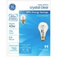 GE Energy-Efficient Crystal Clear 43-Watt Light Bulb 2 ea (Pack of 4)