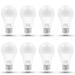 WELLHOME LED 9 Watt (60 Watt Equivalent) A19 E26 Medium Base Light Bulb Non-Dimmable 3000K Warm White 720 Lumens 8-Pack