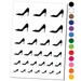 High Heel Pump Shoe Water Resistant Temporary Tattoo Set Fake Body Art Collection - Black