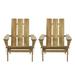 Eliphaz Acacia Wood Outdoor Foldable Adirondack Chairs Set of 2 Natural