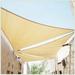 ColourTree 25 x 25 x 25 Beige Triangle Sun Shade Sail Canopy Mesh Fabric UV Block & Water Air Permeable - Commercial Heavy Duty - 190 GSM - 3 Years Warranty - Custom Make