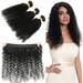 USTAR Unprocessed Remy 9A Human Hair Weave Jerry Curly Natural Black Color 1B - 12 12 14 INCH (3 Bundles)