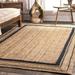Rectanlge Avgari Creation Black Line Natural Jute Beige Area Rug for Living Dining Kitchen Indoor & Outdoor Rug Runner Carpet-3x6 Sq Feet