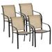 Costway Set of 4 Patio Dining Chairs Stackable Armrest Backrest no Assembly