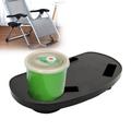 Chair Cup Holder Clip On Side Recliner Cup Table Chair Cup Holder Tray With Mobile Phone Slot Cup Holder Slot And Snack Tray-Black