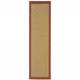 8 Round Beige and Red Plain Indoor Outdoor Area Rug - 3 6 26.77 W x 90.55 D x 0.2 H 2 x 3 Rectangle