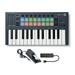 Novation FLkey Mini MIDI Keyboard Controller for FL Studio w/ Pedal and USB Hub