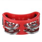 NUOLUX Foot Jingle Tambourine Percussion Shaking Bells Bells Doublemetal Row Shaker Instrument Musical Jingles Instruments Hand