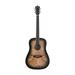 Washburn DFBDB Deep Forest Burl Dreadnought Acoustic Guitar - Black Fade