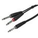 Monoprice 1/4 Inch TRS Male to Dual 1/4 Inch TS Male Insert Cable Cord - 3 Feet - Black