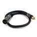 Monoprice 1.5ft Premier Series XLR Male to RCA Male Cable 16AWG (Gold Plated)