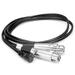 1 Dual XLR3F to Right-angle 3.5 mm TRS Microphone Cable