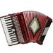 Baronelli 30 Key 48 Bass 3 Switch Piano Accordion With Staps Case Red