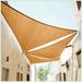 ColourTree 18 x 18 x 18 Sand Triangle Sun Shade Sail Canopy Mesh Fabric UV Block - Commercial Heavy Duty - 190 GSM - 3 Years Warranty ( We Make Custom Size )