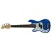 Left Handed Electric Bass Giutar Blue - Small Scale 36 Inch Childrens Mini Kids