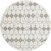 Unique Loom Cardak Indoor/Outdoor Trellis Rug Ivory and Gray/Gray 4 1 Round Geometric Transitional Flatweave Perfect For Patio Deck Garage Entryway