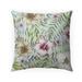 Green Tropical Leaves Burgundy Hibiscus Outdoor Pillow by Kavka Designs