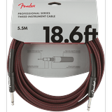 FenderÂ® 18.6 Professional Series Red Tweed Instrument Cable #0990820067