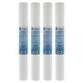 Tier1 1 Micron 20 Inch x 2.5 Inch | 4-Pack Spun Wound Polypropylene Whole House Sediment Water Filter Replacement Cartridge | Compatible with Pentek P1-20 SP-P1-20 PX01-20 Home Water Filter