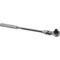 Proto 3/8 Drive Round Head Quick-Release Ratchet Chrome Finish 8-1/2 OAL 72 Gear Teeth Standard Knurled Handle Flex with Speed Ring Head