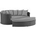 Mod Uptown Outdoor Garden 2-Pieces Contemporary/Modern Wicker Daybed Gray/Black