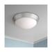 360 Lighting Davis Modern Ceiling Light Flush Mount Fixture 11 Wide Brushed Nickel Frosted Glass Dome Shade for Bedroom Kitchen Living Room Hallway