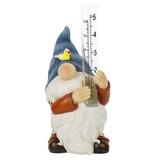 Bowake Forup Gnome Garden Statue And Hand-Painted Rain Gauge Outdoor Garden Decoration