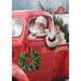 Toland Home Garden Santa s Truck Winter Christmas Flag Double Sided 12x18 Inch