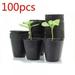 100Pcs Nursery Pot Flower Pots 3.1 x 3.1 Inch Plastic Plant Container Perfect for Indoor Outdoor Plants Seedlings Vegetables Succulents and Cuttings Plant Nutrition Pots