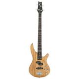 Glarry GIB Electric Bass Guitar Full Size 4 String with Bag-Burlywood