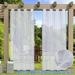 Rosnek Solid White Tulle Sheer Window Curtains Living Room Waterproof Patio Sheer Curtains Exterior Pergola Decoration Porch Curtain