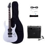 Glarry 170 Type 6 String Right-Hand Electric Guitar with Amplifier Guitar Bag for Beginner