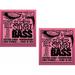 Ernie Ball Bass Guitar Strings Slinky Super Nickel Round Wound 2834 2 Pack