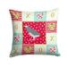 African Grey Parrot Love Fabric Decorative Pillow