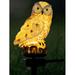 White Owl Outdoor Solar Lights Garden Decorative Resin Animal Sculpture for Lawn-Yard-Patio-Pathway Multi-Purpose Figurine Lights