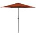 Anself Garden Umbrella with Aluminum Pole Folding Parasol Terracotta for Patio Backyard Terrace Poolside Lawn Supermarket Outdoor Furniture 106.3in x 96.9in (Diameter x H)