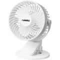 Lorell USB Personal Fan - 127 mm Diameter - 2 Speed - Breeze Mode Quiet Adjustable Tilt Head - 7.7 Height x 5.8 Width - White | Bundle of 5