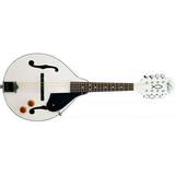 A Style White Acoustic Electric Mandolin